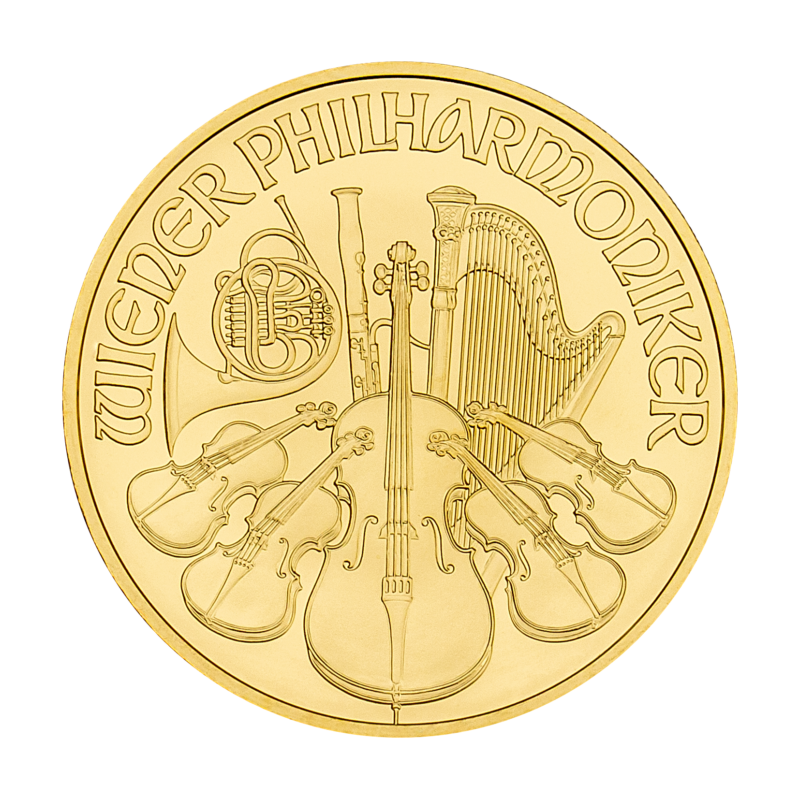 Filharmonicy Wiedeńscy 1 oz – Złota moneta bulionowa, różne roczniki