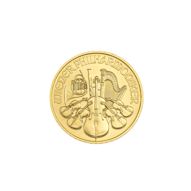 Filharmonicy Wiedeńscy 1/10 oz – Złota moneta bulionowa