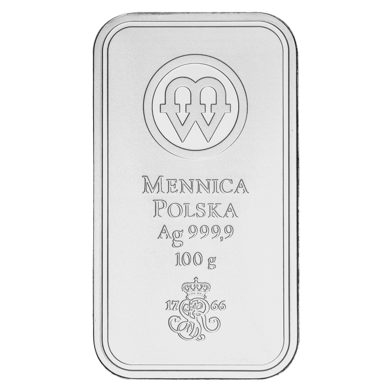 Sztabka Srebra – Mennica Polska – 100 g